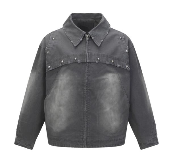 Washed Rivet Work Jacket 0003