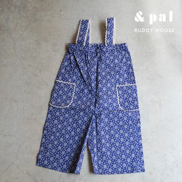 &pal / floral pattern salopette / blue