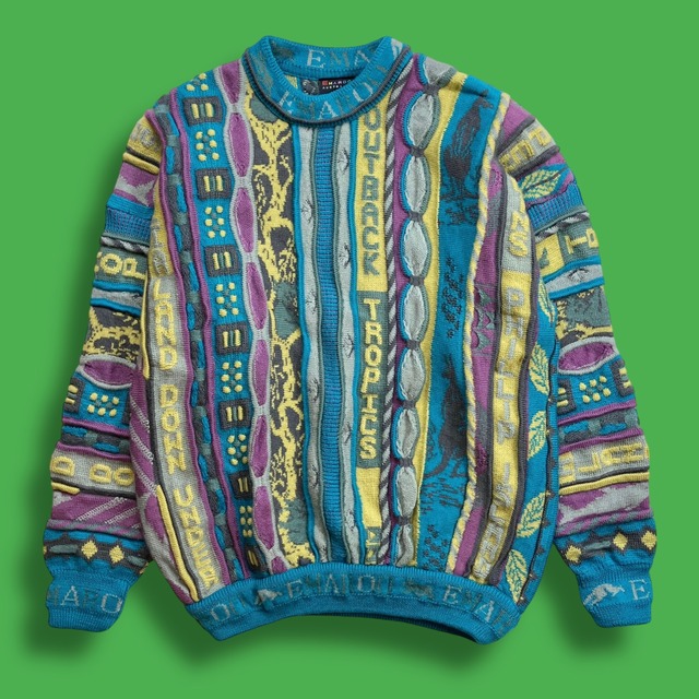 90s EMAROO 3D wool knit sweater