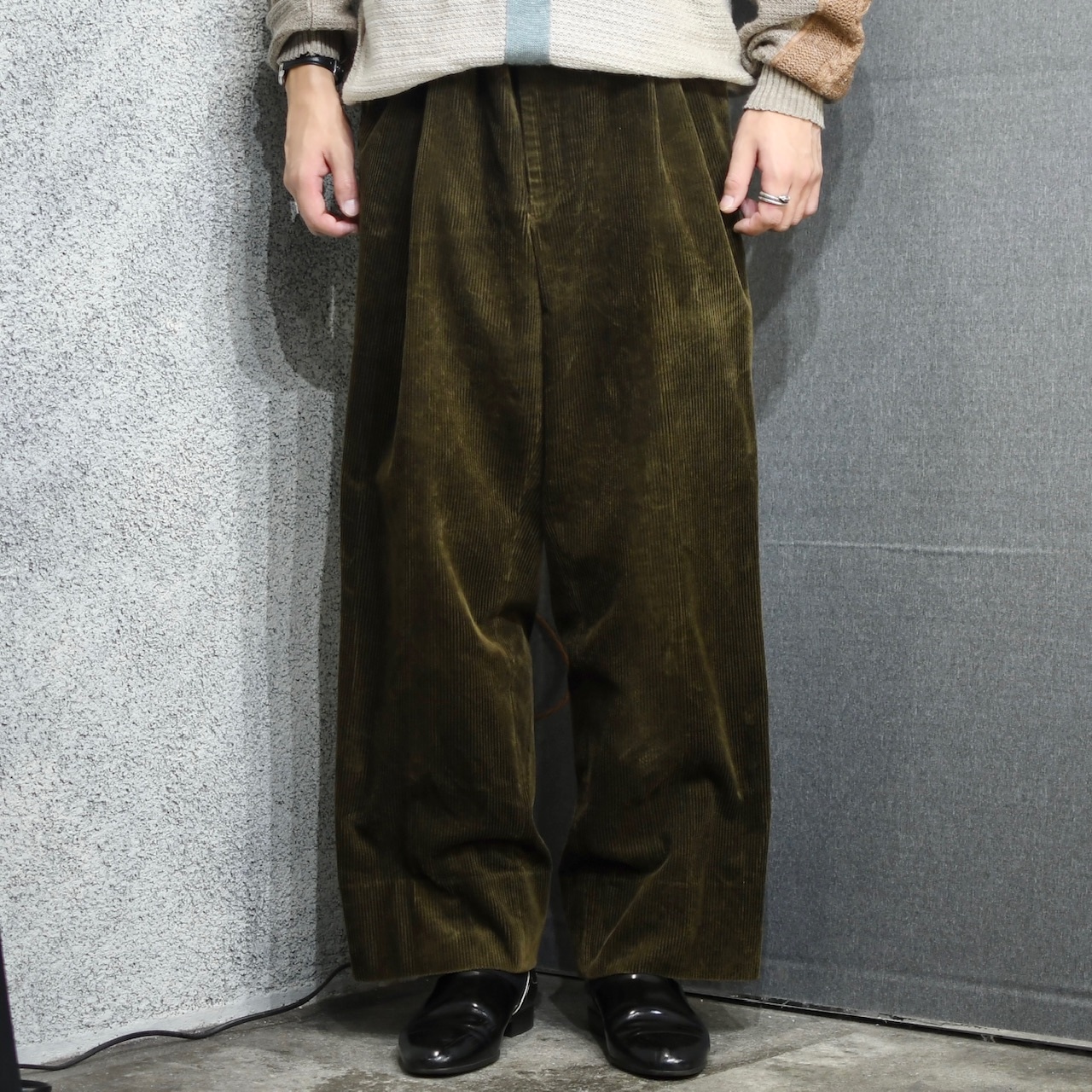 DUCA VISCONTI DI MODRONE khaki corduroy pants