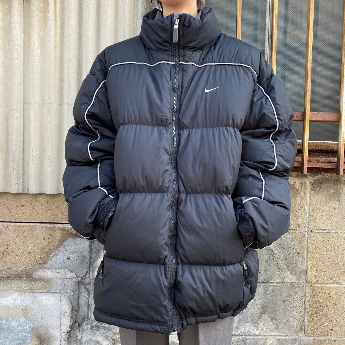 NIKE ナイキ ダウンジャケット メンズL 古着 ブラック 黒 【アウトドア 