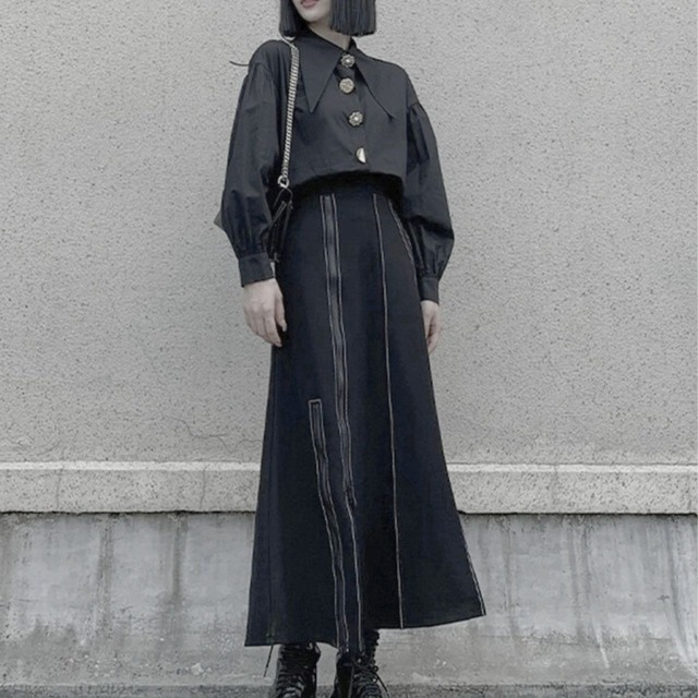 Long slit skirt C0301