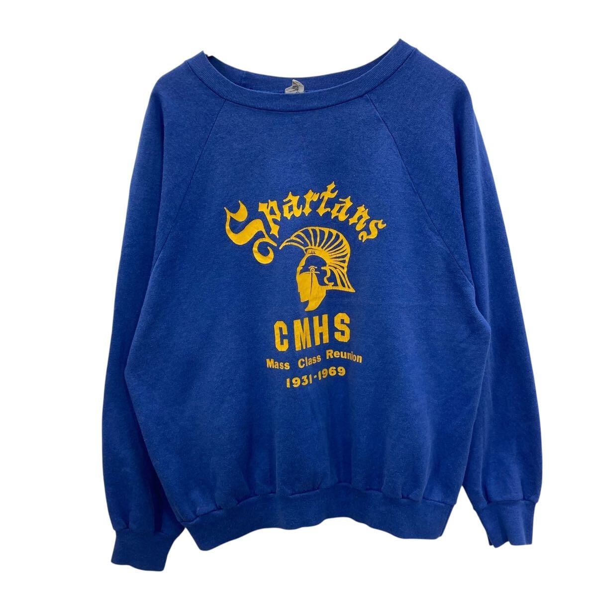 60s MUNICH ELEMENTARY スウェット トレーナー 60s～ プリントスウェット トレーナー XL ブルー プルオーバー 60年代