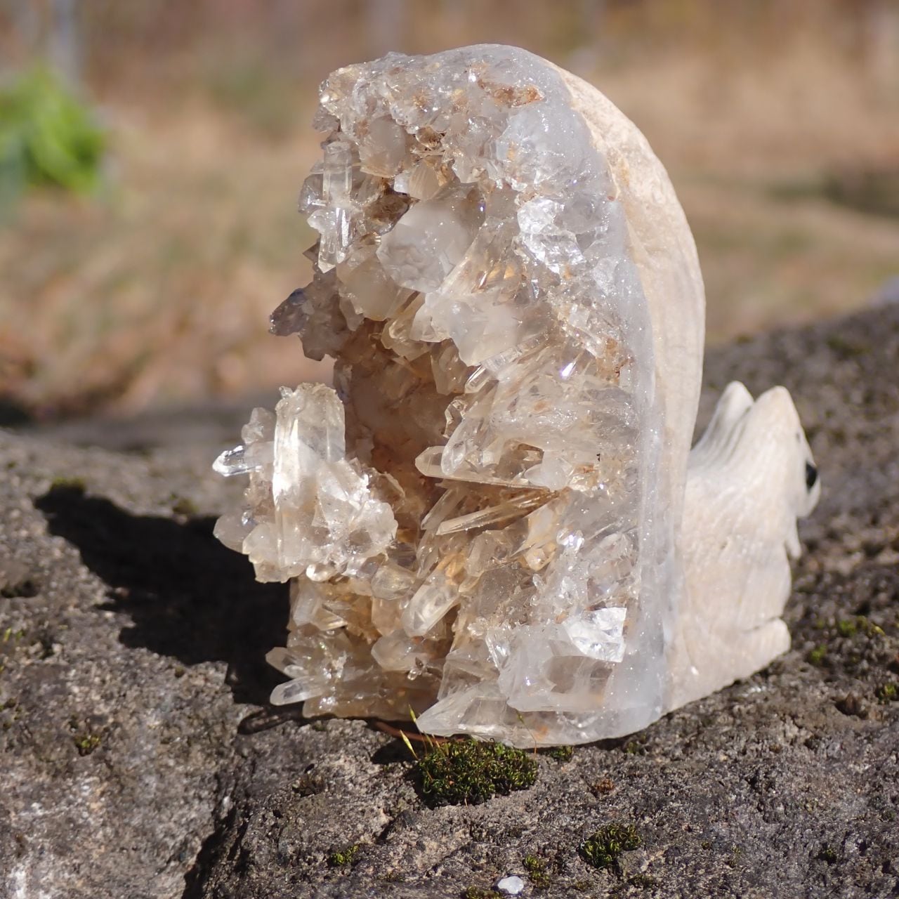 天然石水晶クラスタの手彫りリス6G 置物 148g 63mm*70mm*36mm | Le miel