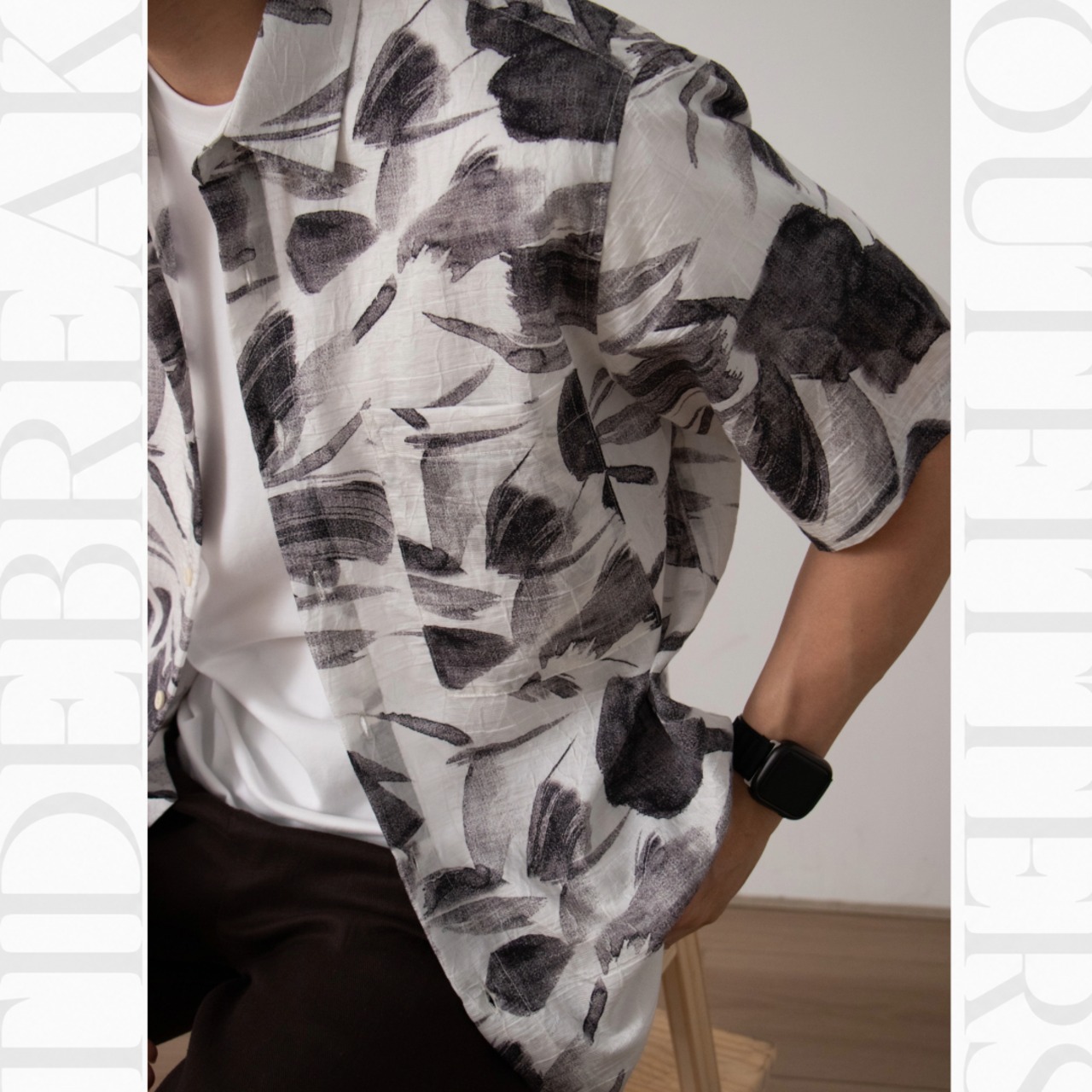 Abstract Print Relaxed Shirt TB2452・画像3