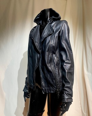 F/W2017 Giorgio Brato - Multi Zip Hooded Motorcycle Jacket