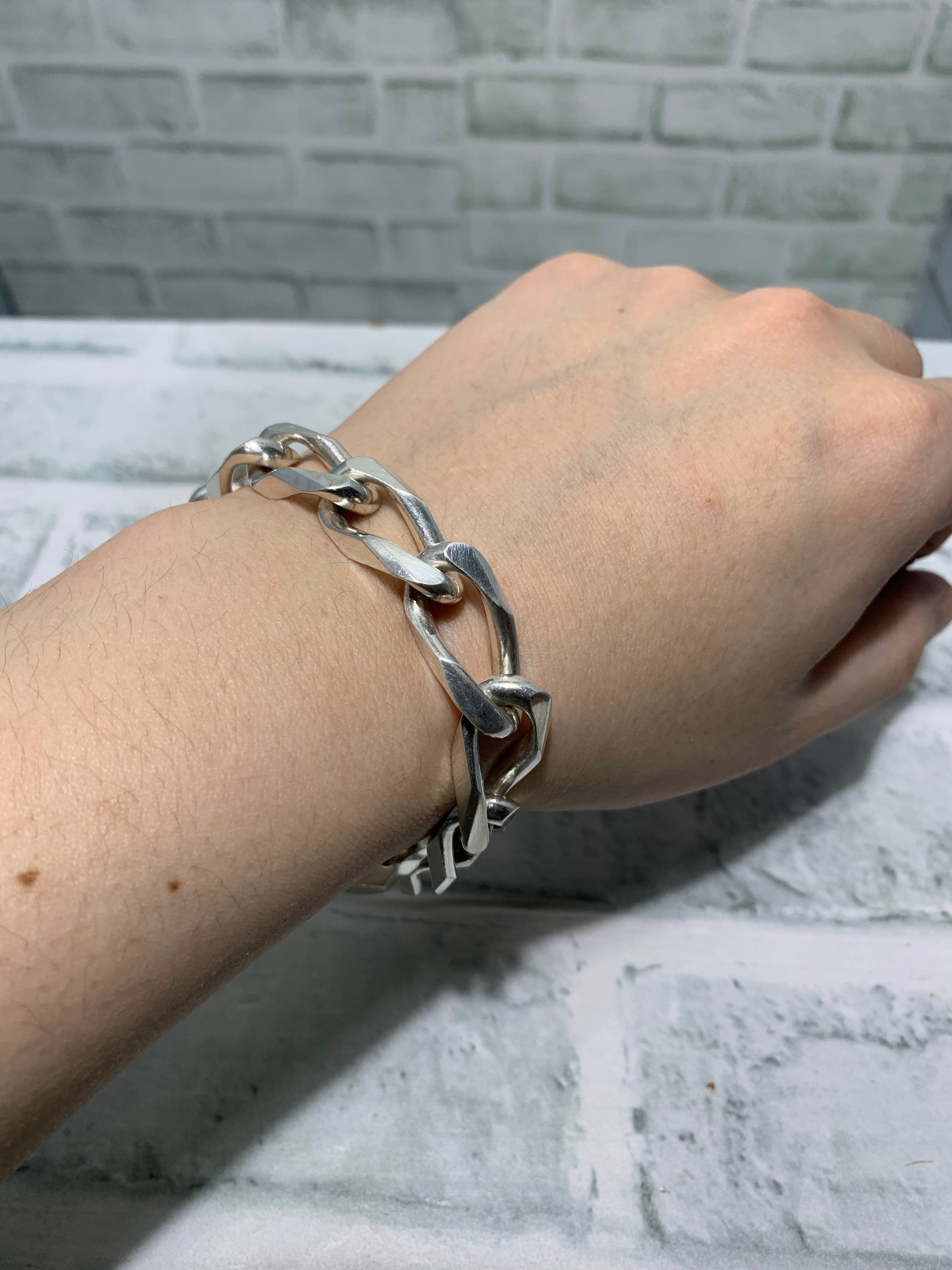 オールドグッチ GUCCI ヘビー フィガロチェーン ブレスレット