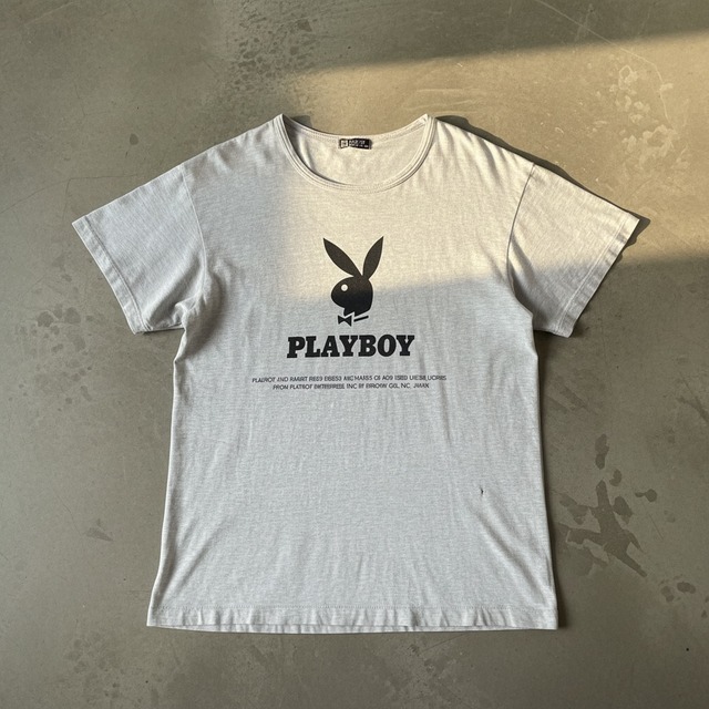 80s PLAY BOY プレイボーイ Tシャツ グレー