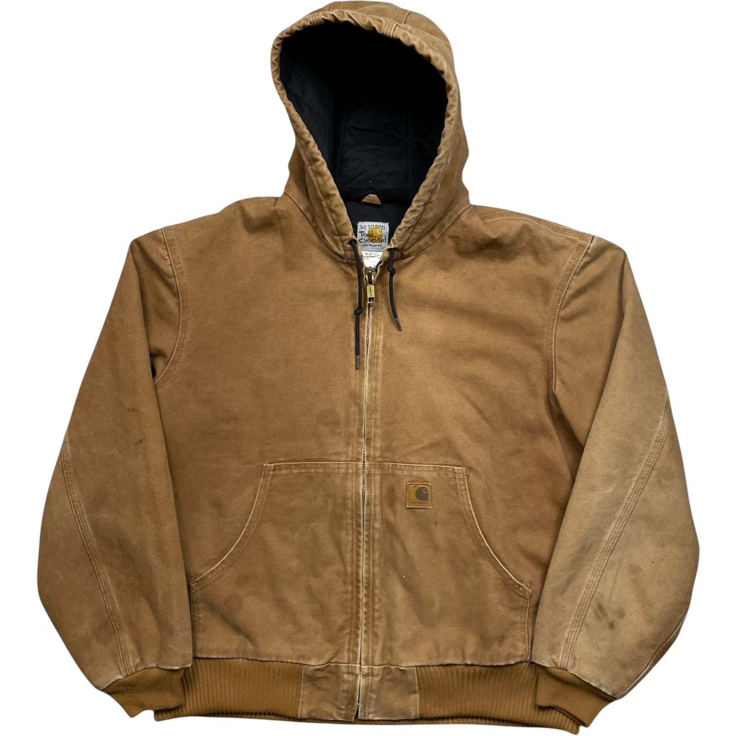 《L》 Carhartt カーハート アクティブジャケット フェード 雰囲気◯ ワンポイントロゴ ブラウン no.10606