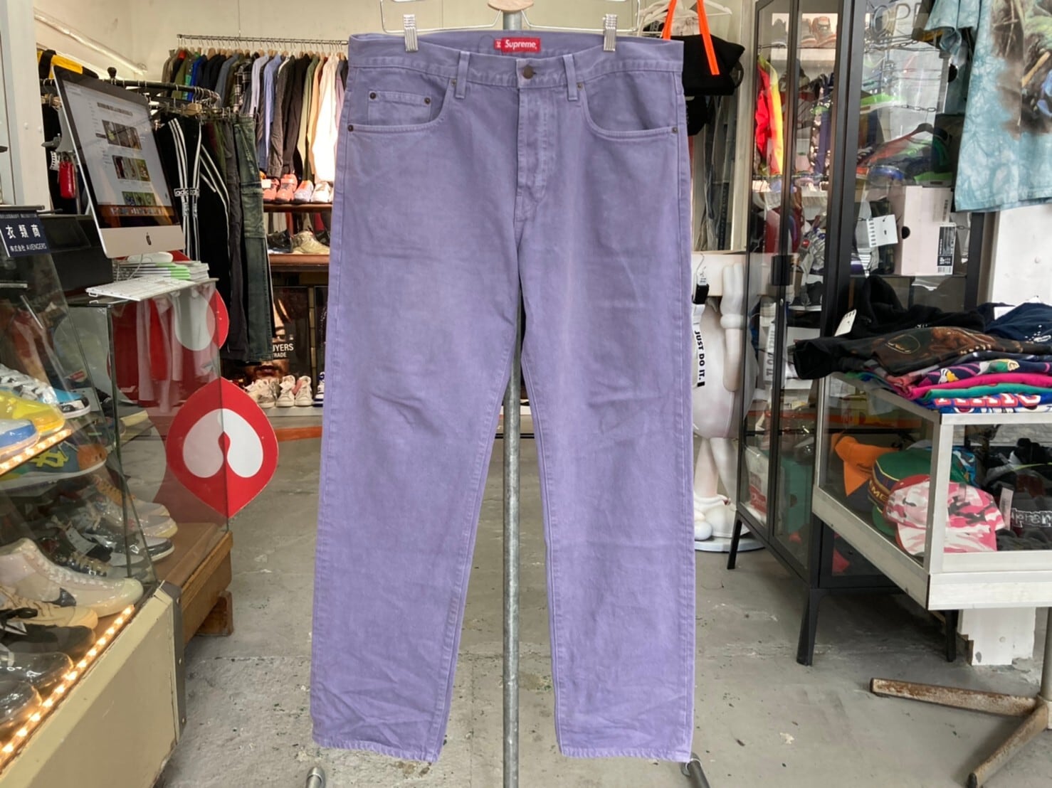 supreme washed regular jean数回着用の中古品付属品