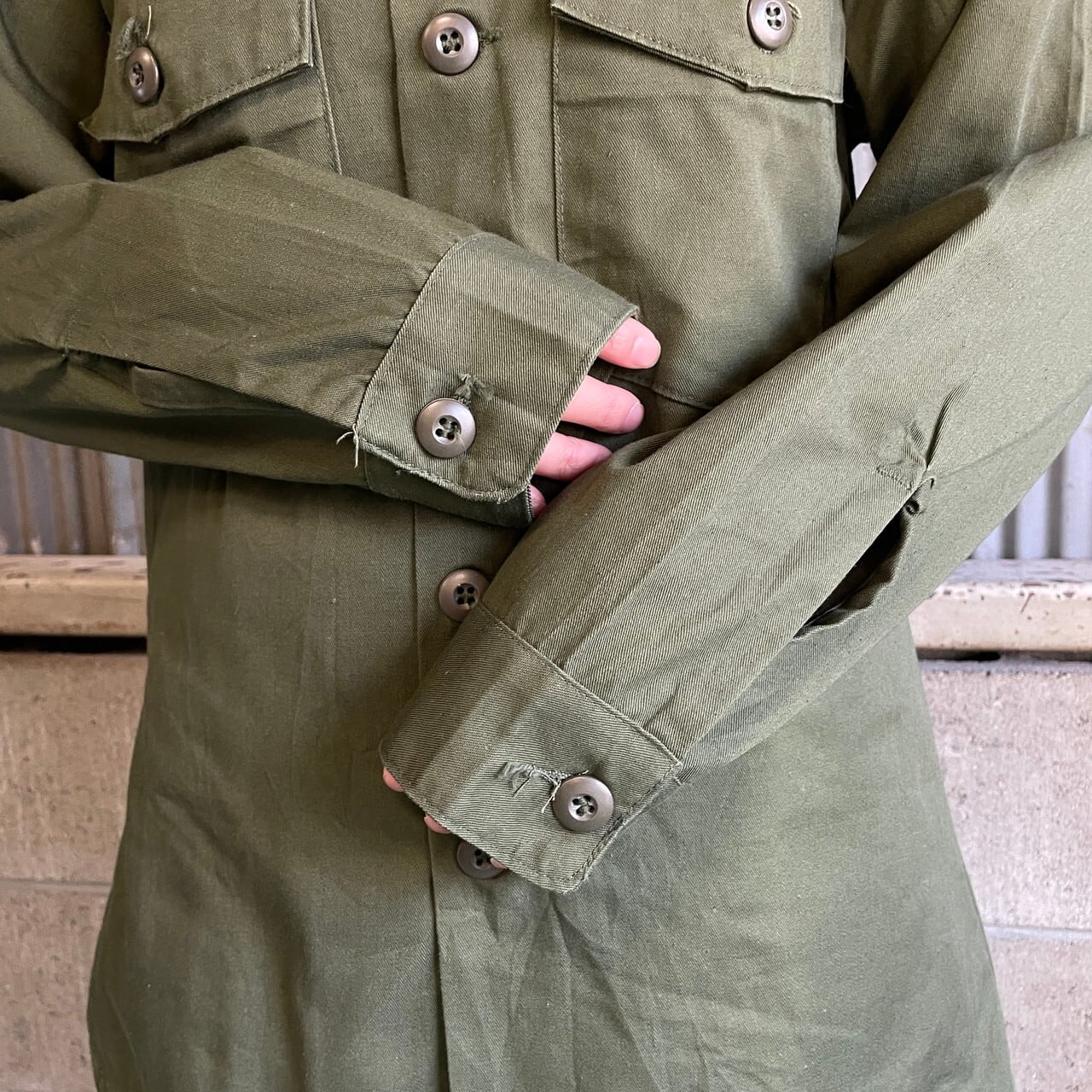 76年納品 米軍実品 U.S.ARMY OG-507 ユーティリティシャツ ミリタリー