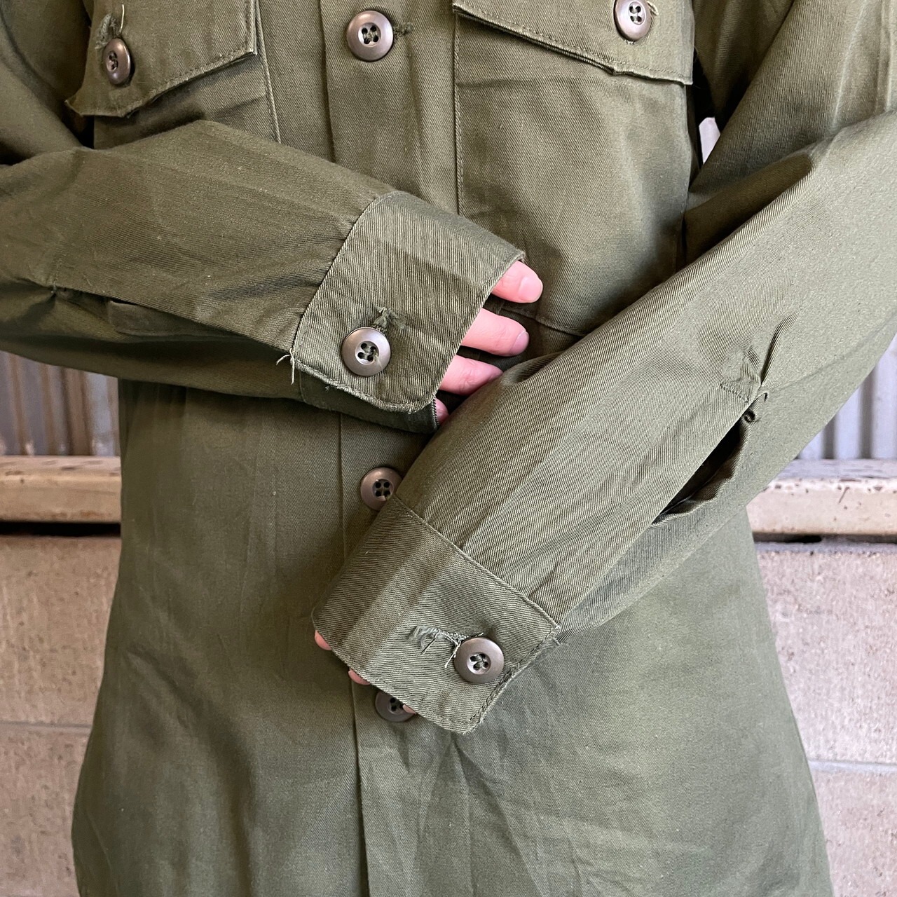 76年納品 米軍実品 U.S.ARMY OG-507 ユーティリティシャツ ミリタリー 