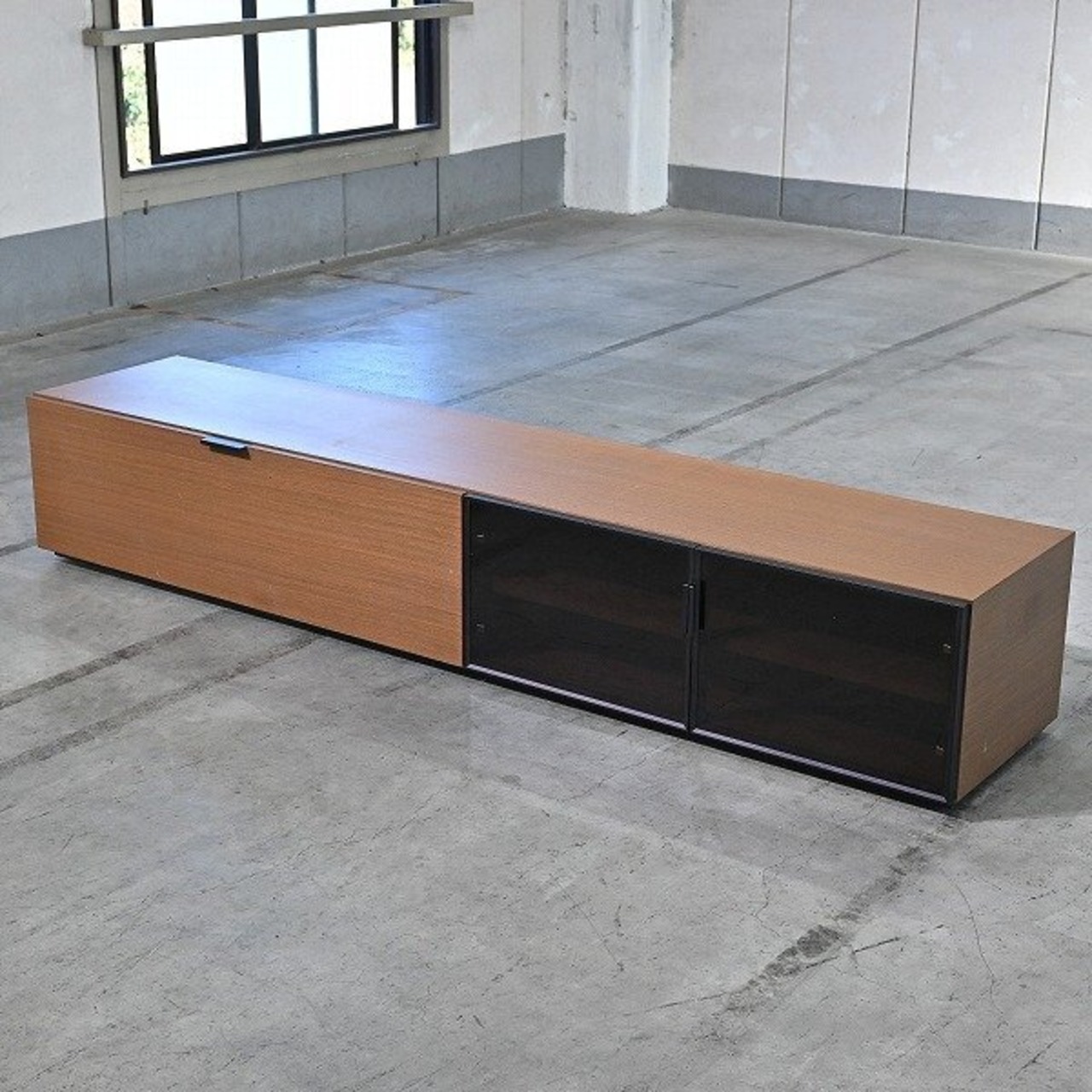 arflex 54万「C.C.09」テレビボード ウォールナット材 カルロ ・ コロンボ AV機器収納 リビング ロー リビング ダイニング アルフレックス