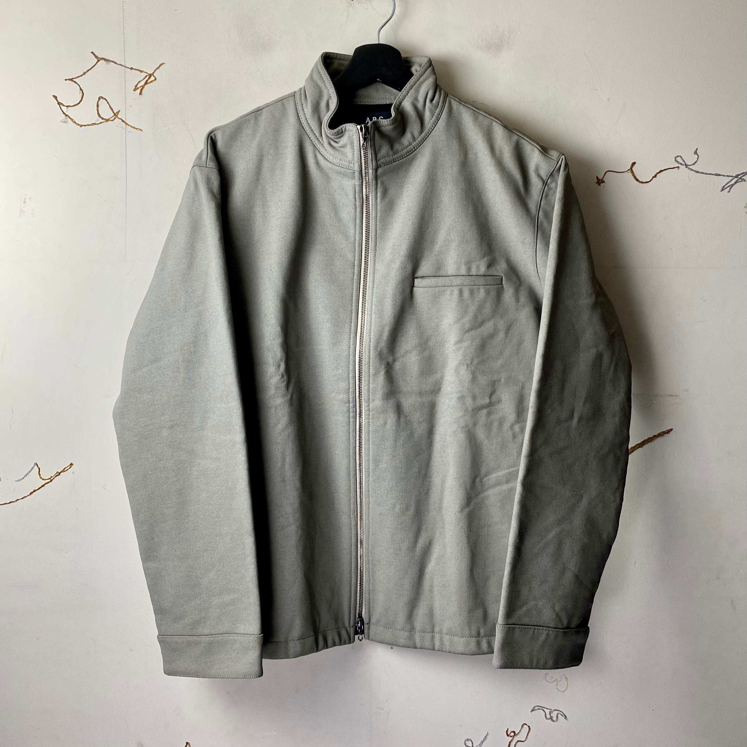 vintage A.P.C. clay coating riders jacket | NOIR ONLINE