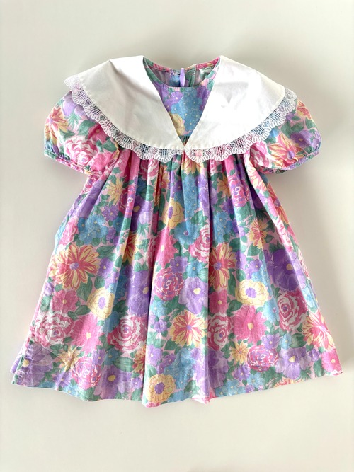 【3T相当・vintage】フローラルdress