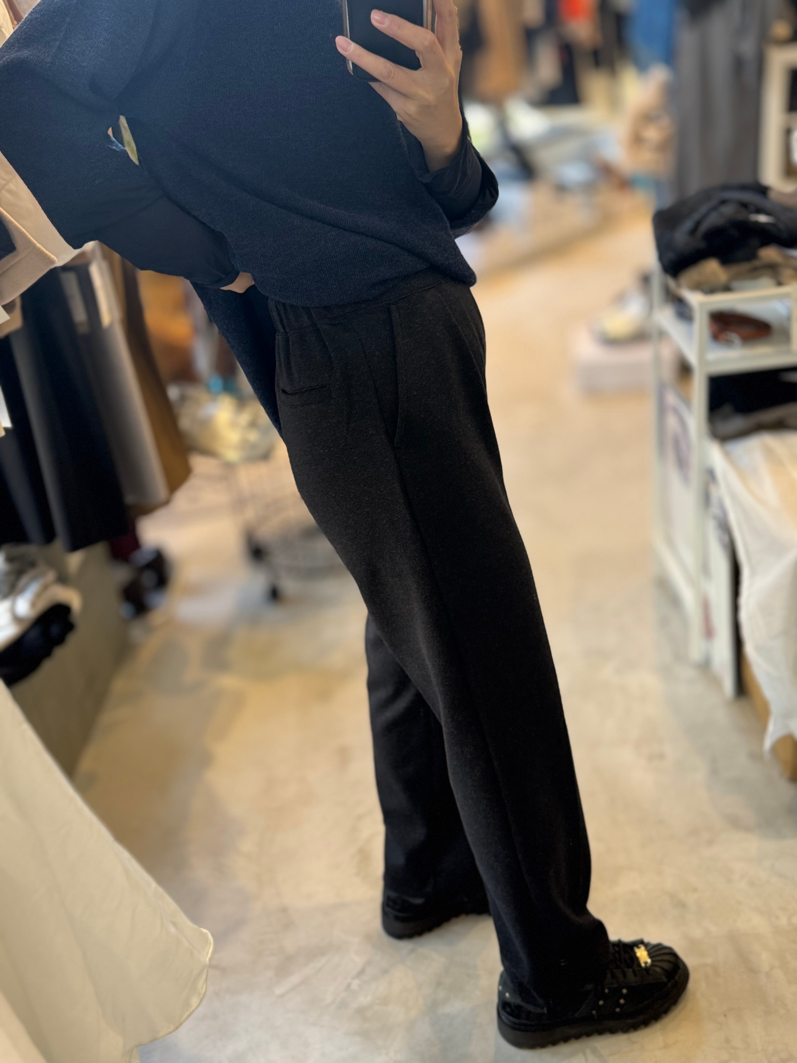 【LEMELANGE】ウールコットンパンツ　セットアップ可