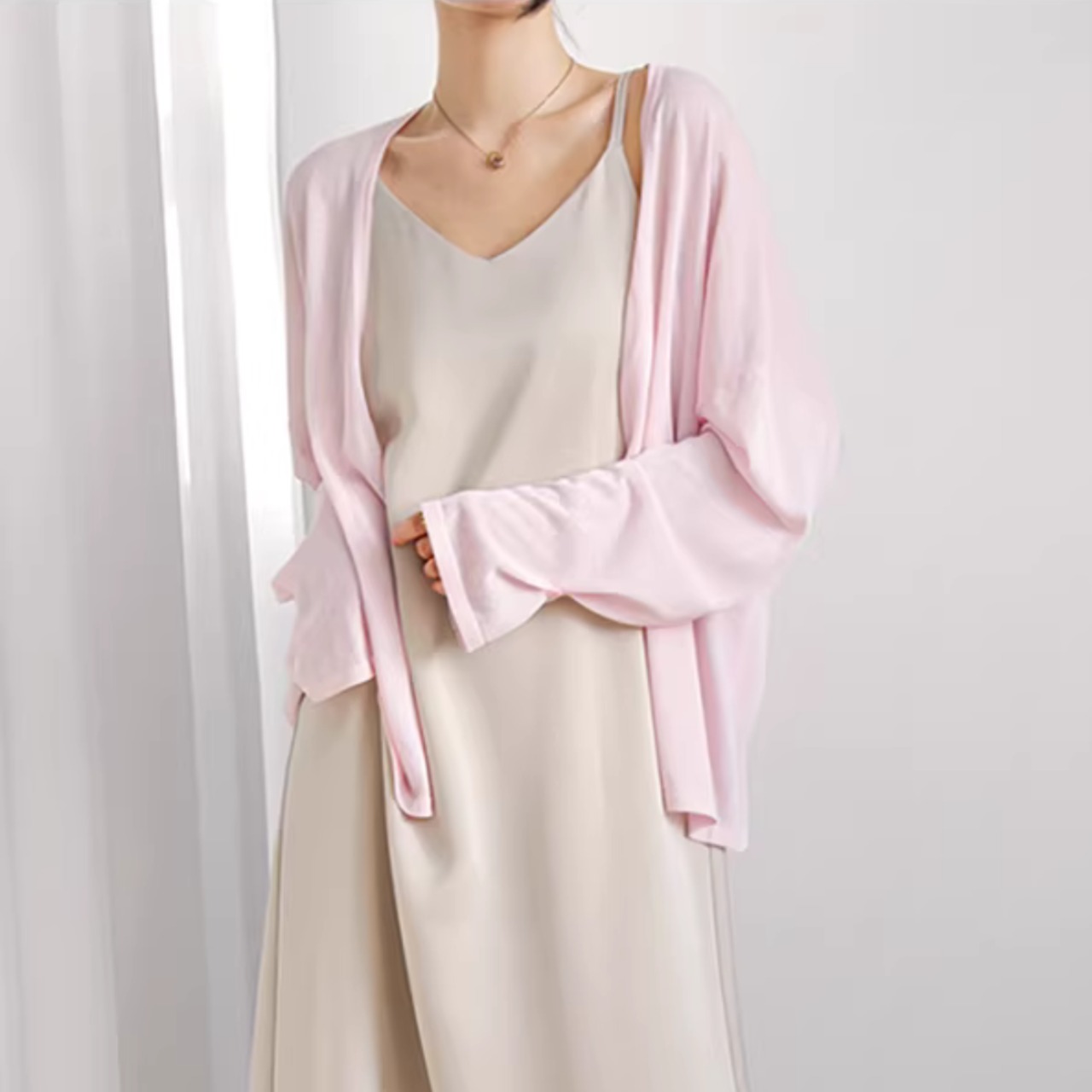 ボタンレス シアーロングカーディガン 00205・画像9