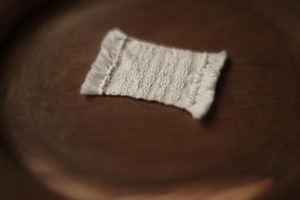 what is there / mosaic cloth piece (生成り / size : mini )・寺田靖子