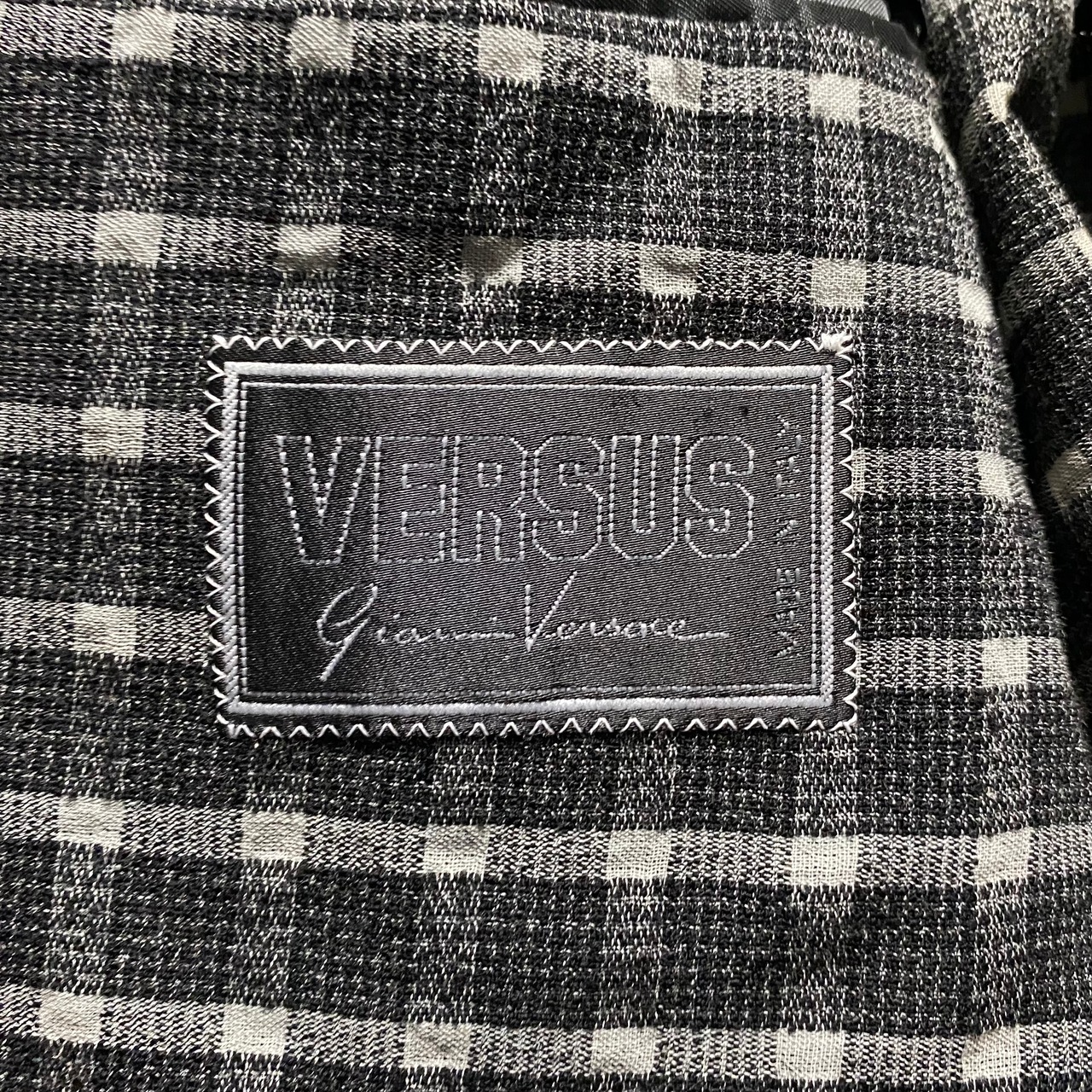 vintage VERSUS check pattern coverall jacket