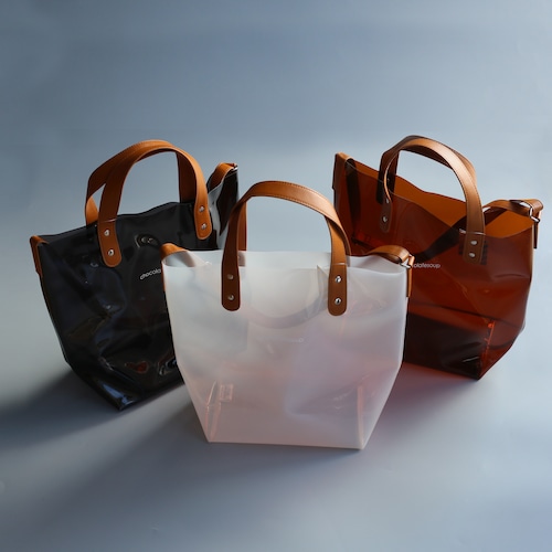 chocolatesoup(チョコレートスープ) / PVC TWO WAY BAG / WHITE・BROWN・BLACK / ONE SIZE