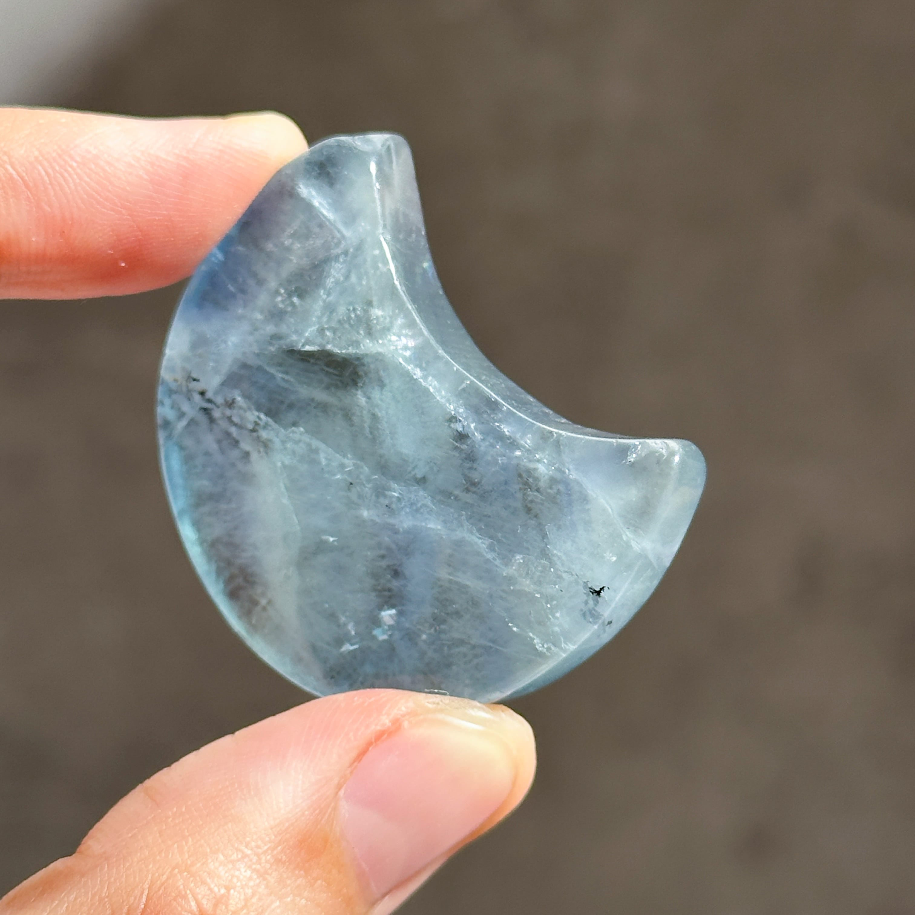 日光フローライト ブルーフローライト 三日月14◇ Fluorite ◇天然石・鉱物