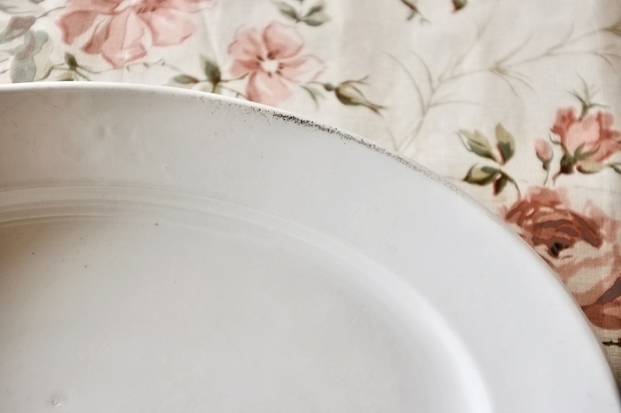 19世紀  フランス 36.5c おお巨大な白よ！白の集約と重厚なオーバルプレートb アンティーク