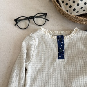 秋花柄レースフリルカシュクール3色