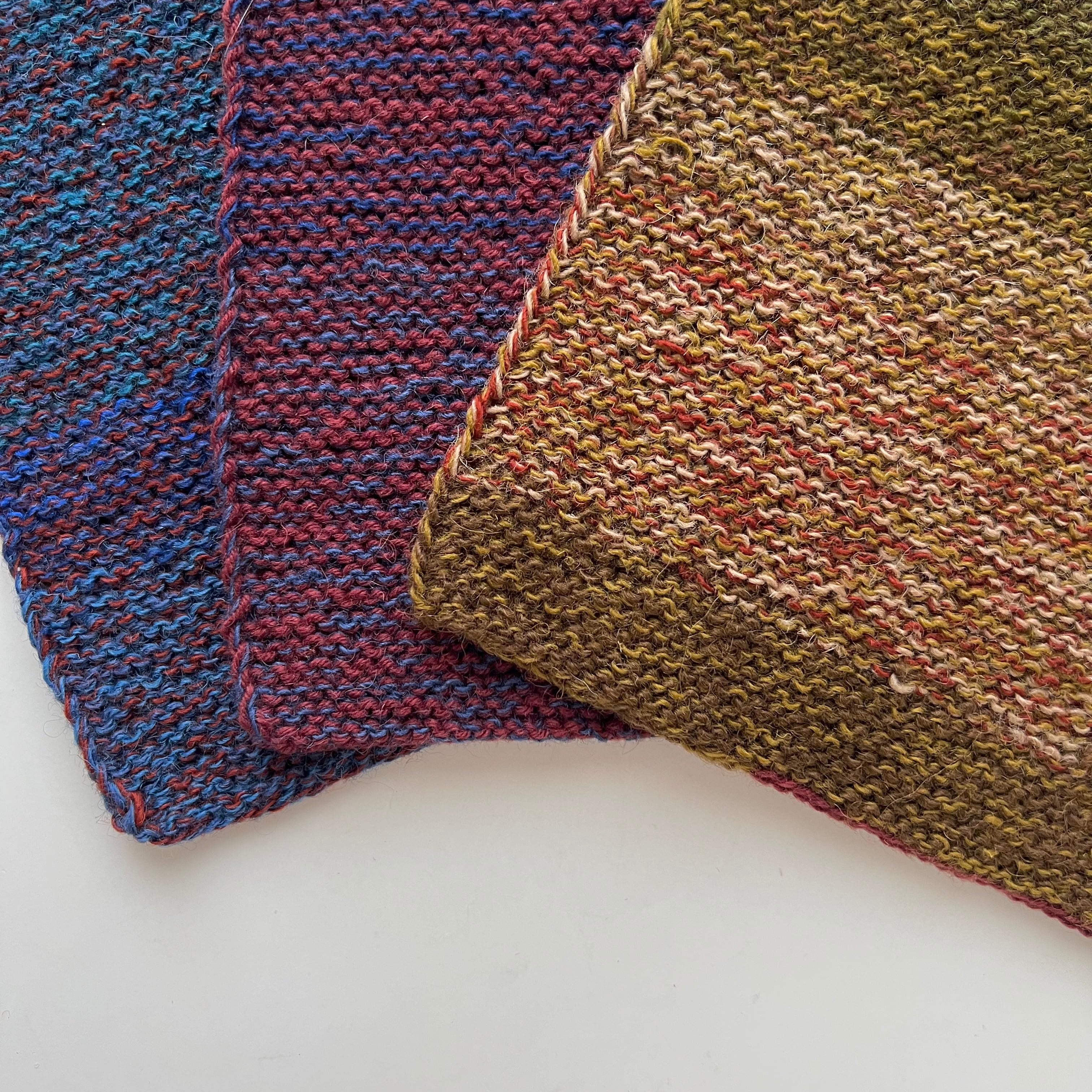 Set of 3 Hand Knitted Pot Holders B