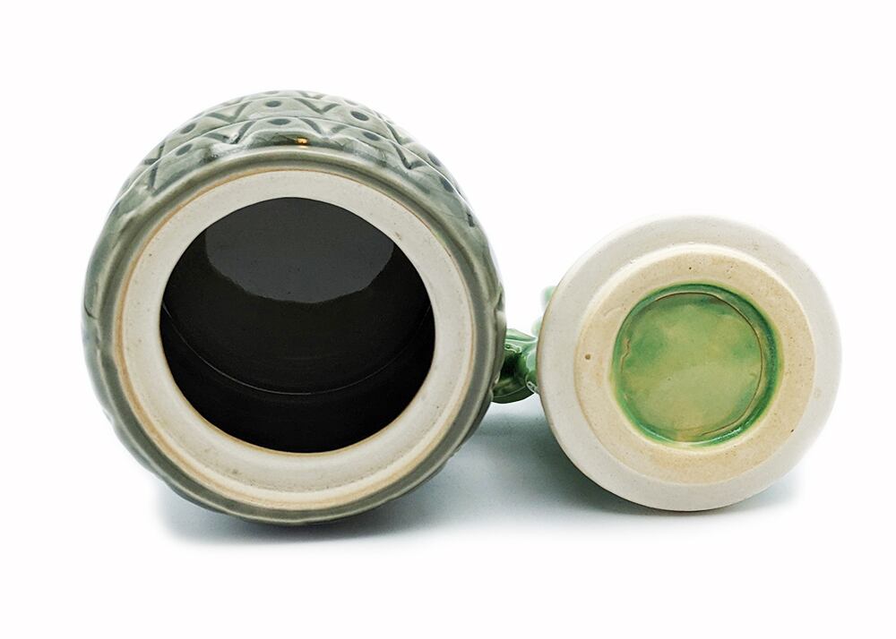 小物入れオブジェ 陶器サボテンポット まる | caeru