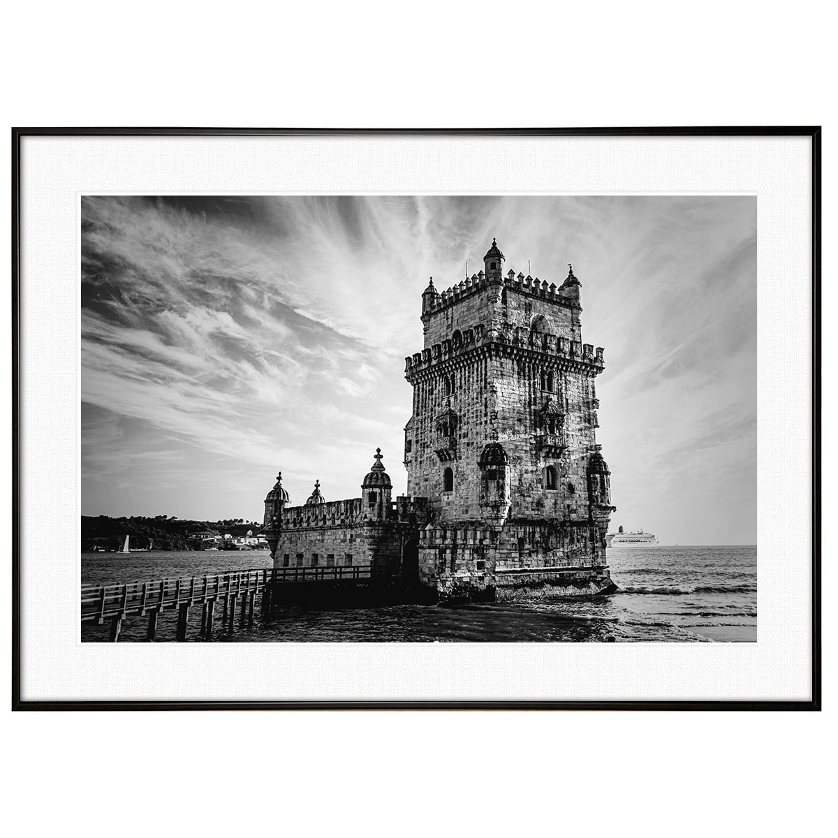 ポルトガル写真 リスボン ベレンの塔 インテリアアートポスター額装 AS1580