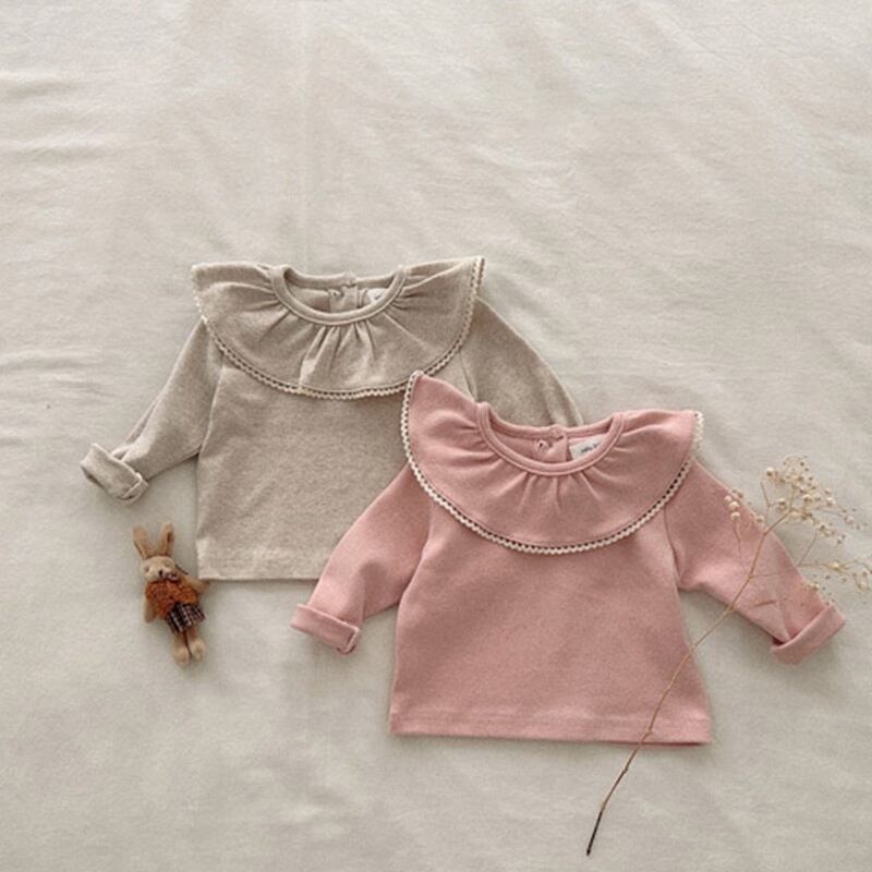 【BABY】韓国風 可愛いフリル襟トップス