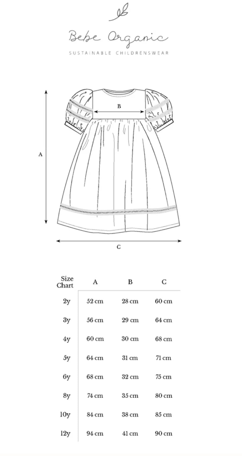 Bebe Organic lAlba dress/2y.4y.6y.8y | cachecache609