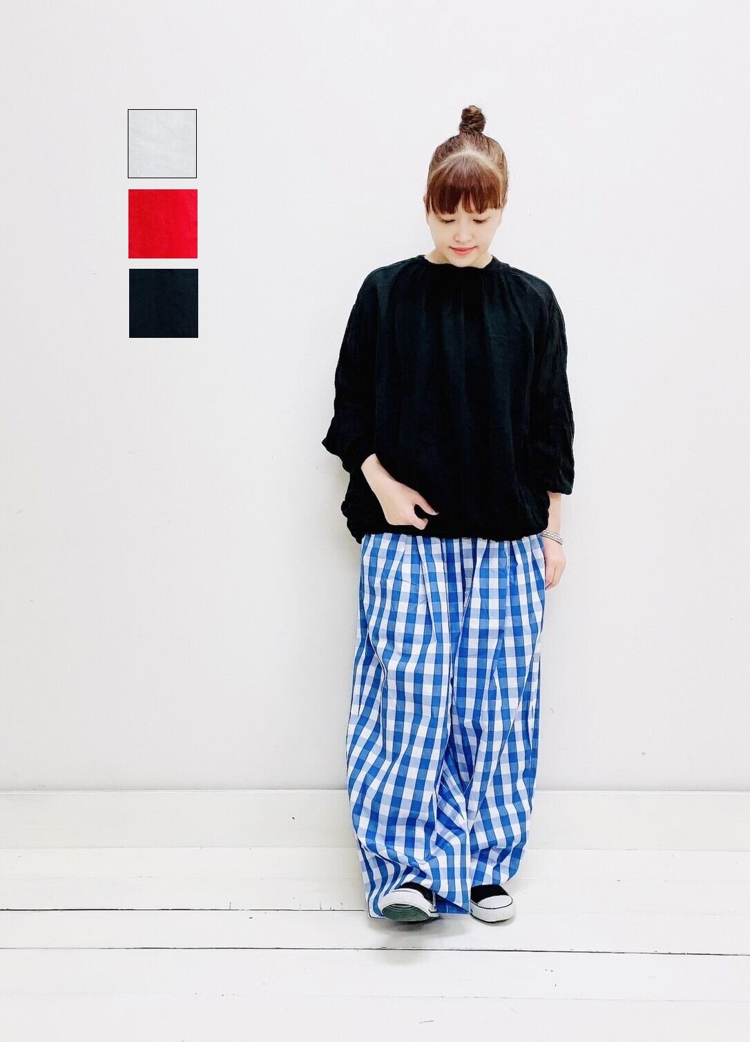 【veritecoeur】リネンガーゼギャザーブラウス / VC-2423 | syozikiya online shop powered by BASE