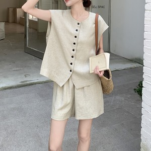 Sleeveless vest and pants set S1348