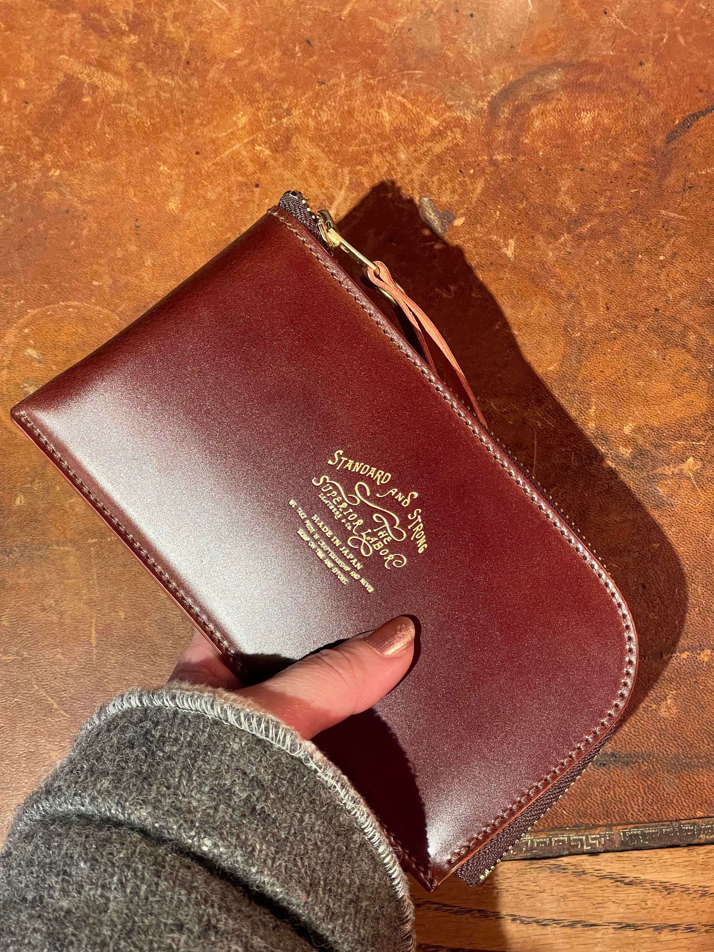 THE SUPERIOR LABOR cordovan L zip wallet | tsl-yamaguchi