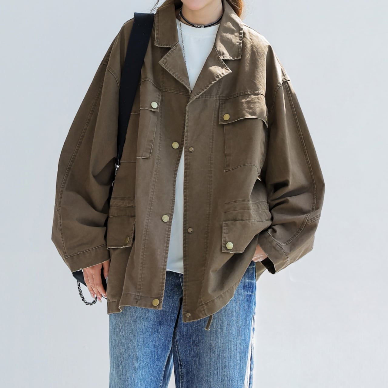 ビッグシルエットミリタリーワークジャケット A01861