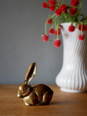 ウサギの置物 文鎮 フランスアンティーク ブロカントのある生活