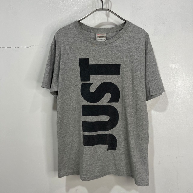 90s NIKE ナイキ　両面ロゴプリントTシャツ　ビッグロゴ　グレー　L