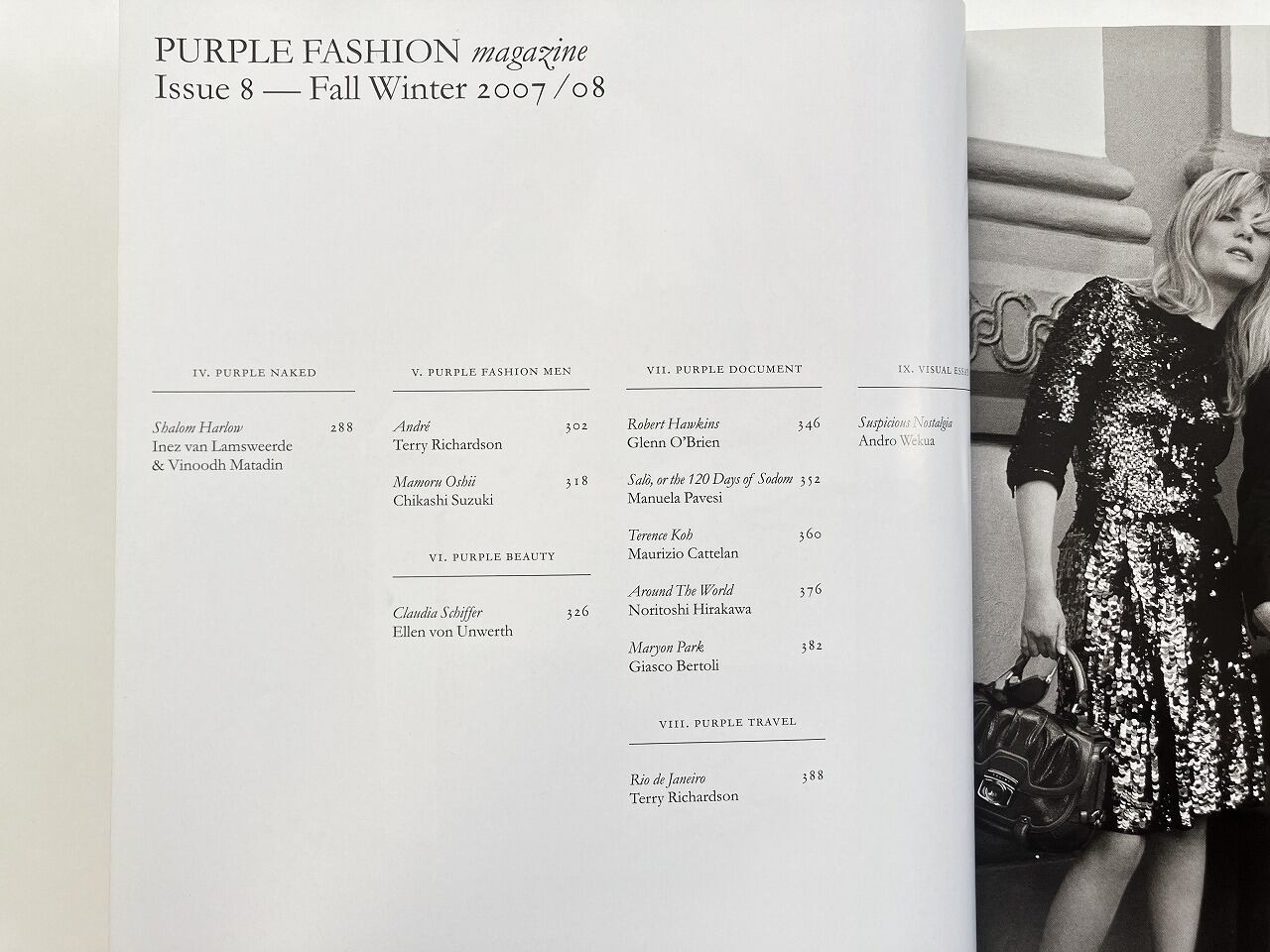 restock〕 Purple Fashion Magazine Fall Winter 2007/2008 volume 3
