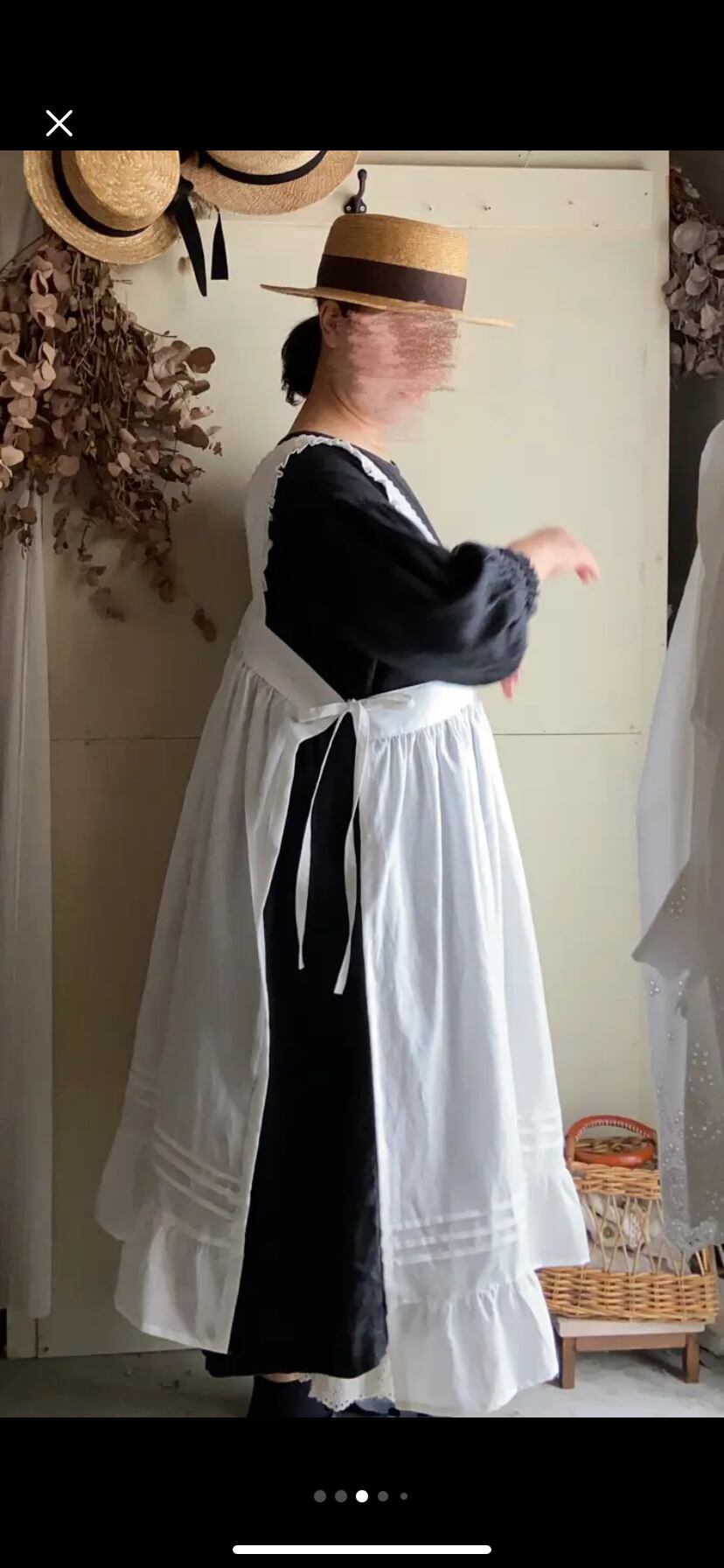 人気 定番 訳あり品 apolina＊エプロンワンピース