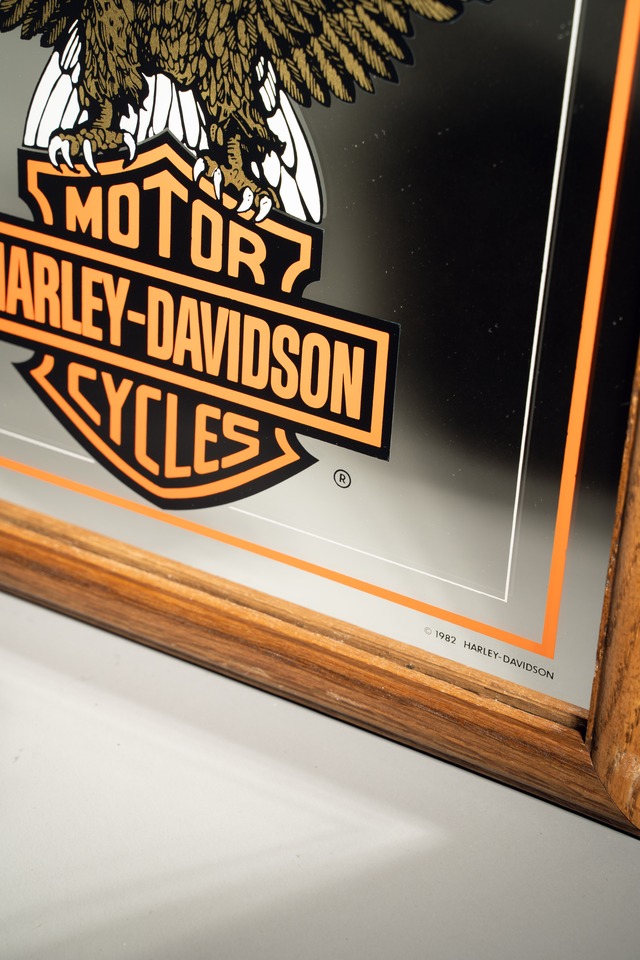 80s Official Harley Davidson Vintage Mirror Sign