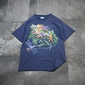 fade boro frog print tee