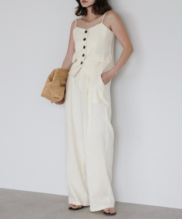 ダブルブレストテーラードジャケット×サイドファスナースカートセットアップ