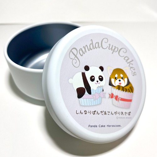 オリジナルキャラ&ロゴ 缶小物入れ (2.ホワイト) ／Panda Cake Horoscope.
