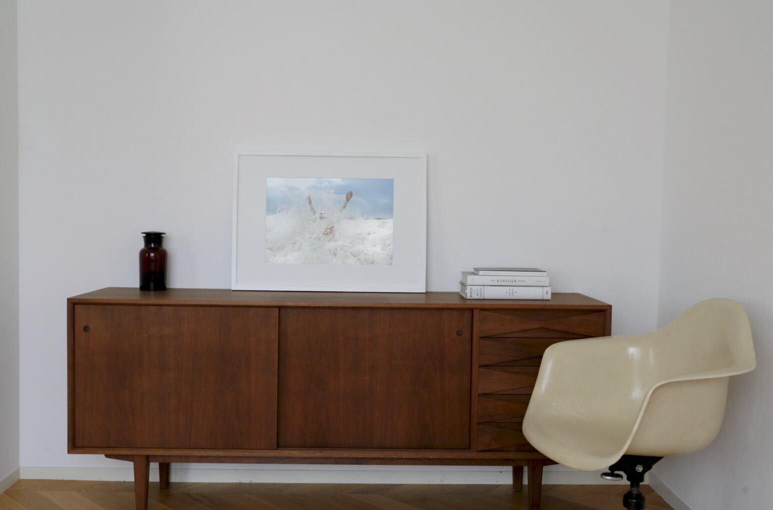 TETSUYA MORIMOTO kujyukuri #3 white wooden frame 50cm×70cm付き ( L )