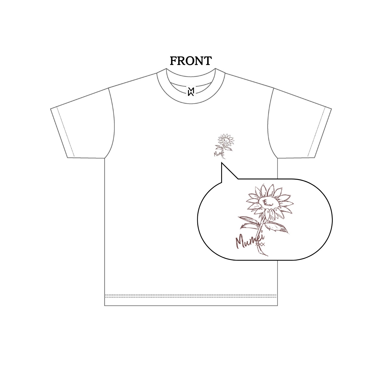オリジナルTシャツ（ひまわり星座 Ver.）ホワイト