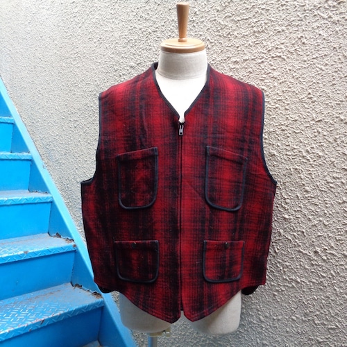 80's "L.L.Bean" Check Wool Vest／80年代 "LLBean" チェック ウールベスト