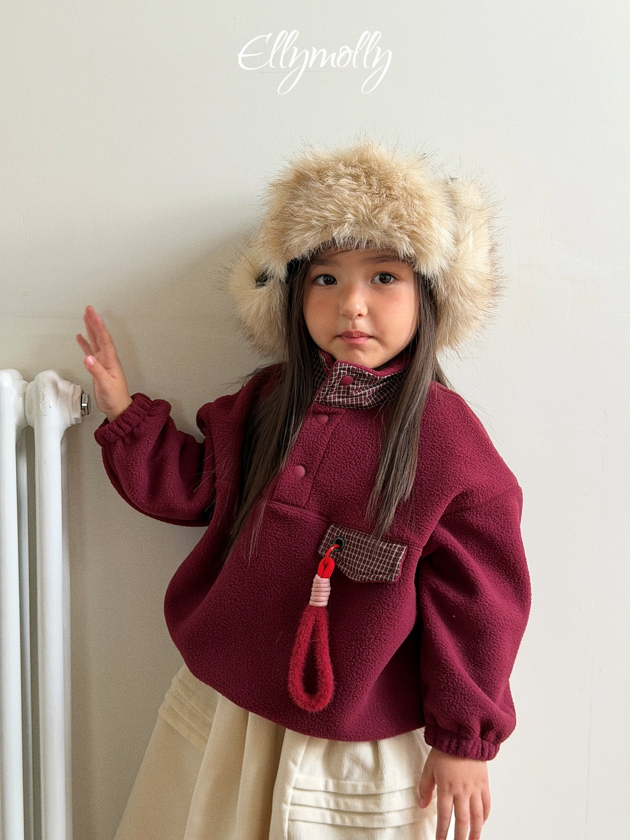 エリーモリー / ELLY MOLLY / ポメリーハイネックトレーナー / 韓国子供服 / キッズ / 26winter〖取寄〗*3~19号*