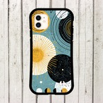 受注生産 iPhoneケース 太陽と月のブルー星図｜天体図風 STAR058A