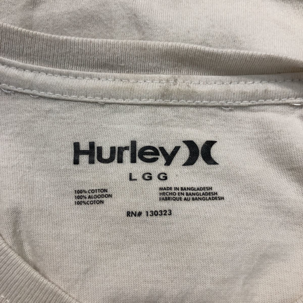 【アメリカ❗️】90s Hurley プリントロゴ　グレー　L ビッグサイズ